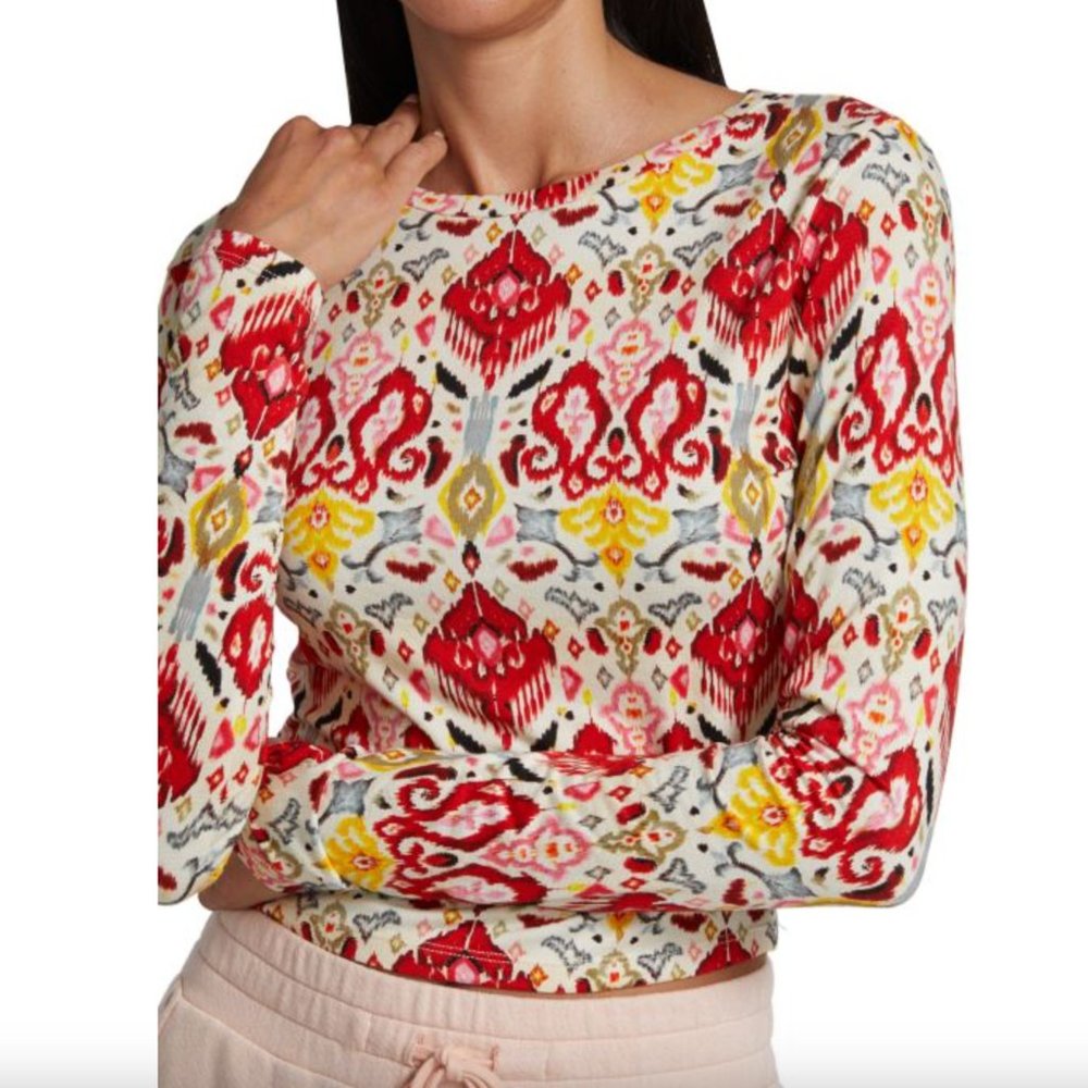 Alice + Olivia Delaina Long Sleeve Crop Top